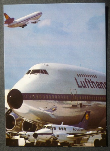 Lufthansa postkarte boeing - postkarte, b