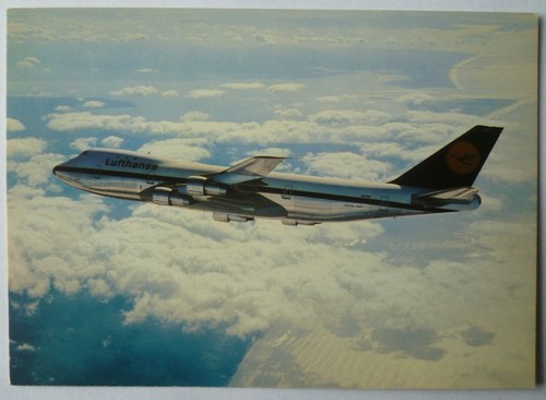 Lufthansa postkarte boeing - lufthansa, 747