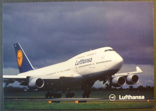 Lufthansa postkarte boeing - boeing, b