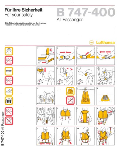 Safety card lufthansa - /,