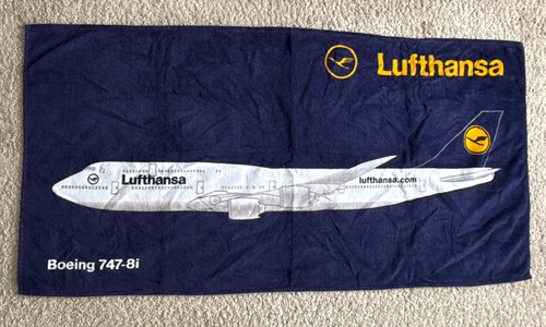 Lufthansa badetuch blau grau - badetuch, blau/grau